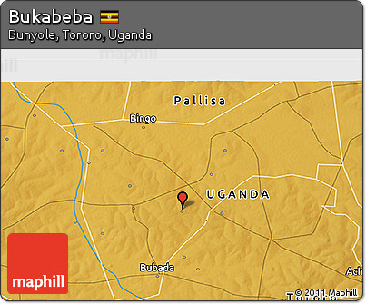 Physical 3D Map of Bukabeba