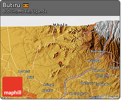 Physical 3D Map of Butiru