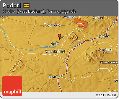 Physical 3D Map of Podoti