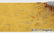 Physical 3D Map of the area around 0° 42' 2" N, 34° 4' 30" E