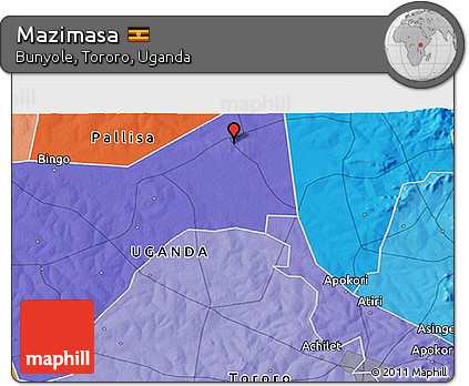 Political 3D Map of Mazimasa