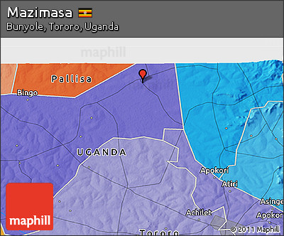 Political 3D Map of Mazimasa