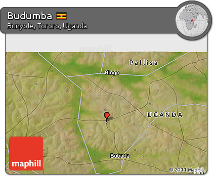Satellite 3D Map of Budumba