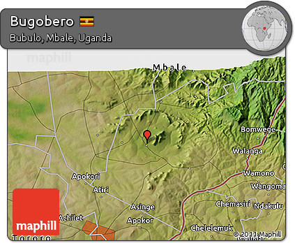 Satellite 3D Map of Bugobero