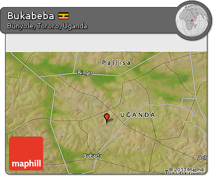 Satellite 3D Map of Bukabeba