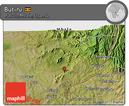 Satellite 3D Map of Butiru