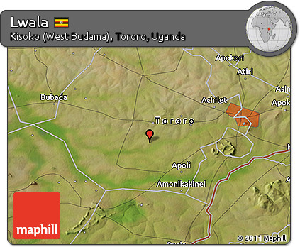 Satellite 3D Map of Lwala