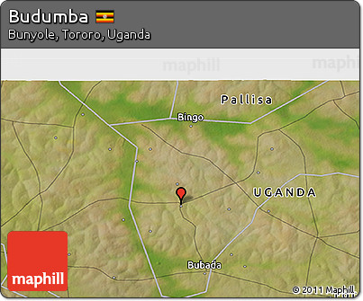 Satellite 3D Map of Budumba