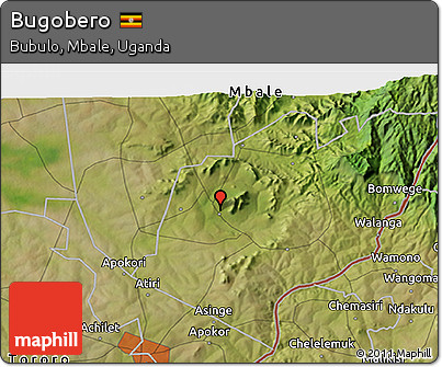 Satellite 3D Map of Bugobero