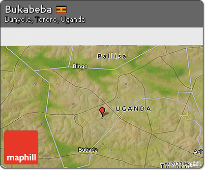 Satellite 3D Map of Bukabeba