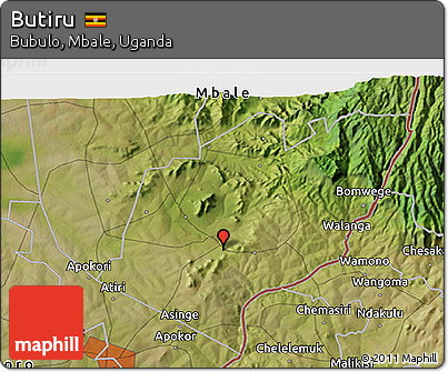 Satellite 3D Map of Butiru