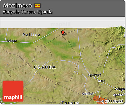 Satellite 3D Map of Mazimasa