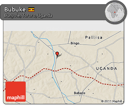 Shaded Relief 3D Map of Bubuke
