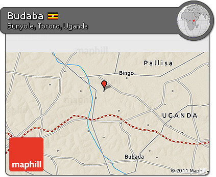 Shaded Relief 3D Map of Budaba