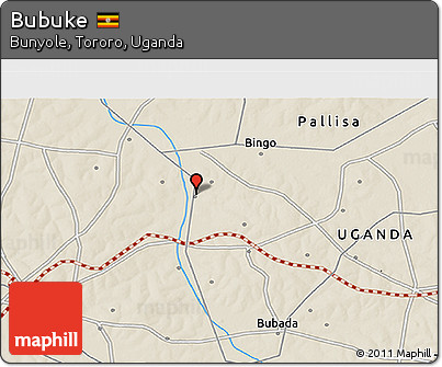 Shaded Relief 3D Map of Bubuke