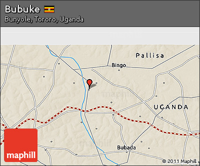 Shaded Relief 3D Map of Bubuke