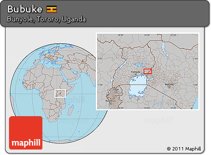 Gray Location Map of Bubuke