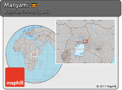 Gray Location Map of Manyami