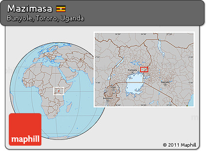 Gray Location Map of Mazimasa