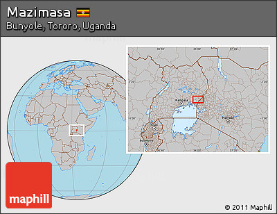 Gray Location Map of Mazimasa