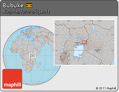 Gray Location Map of Bubuke