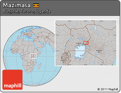 Gray Location Map of Mazimasa