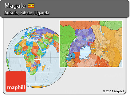 Political Location Map of Magale