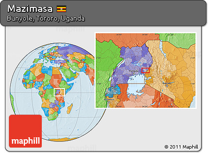 Political Location Map of Mazimasa