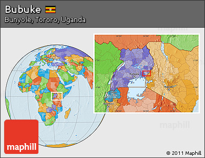 Political Location Map of Bubuke