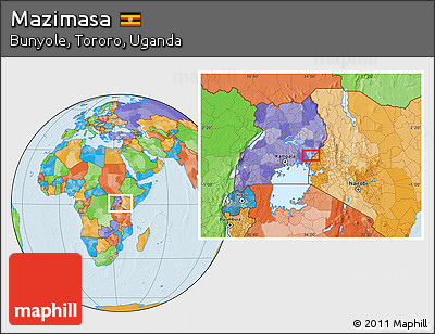 Political Location Map of Mazimasa