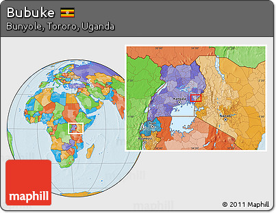 Political Location Map of Bubuke