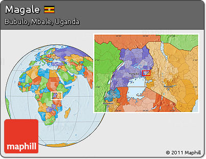 Political Location Map of Magale