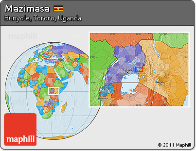 Political Location Map of Mazimasa