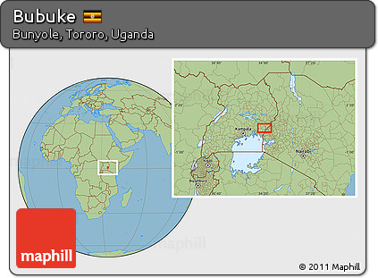 Savanna Style Location Map of Bubuke