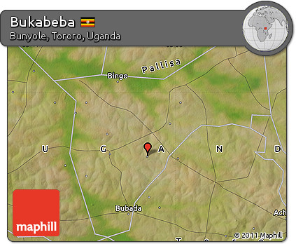 Satellite Map of Bukabeba