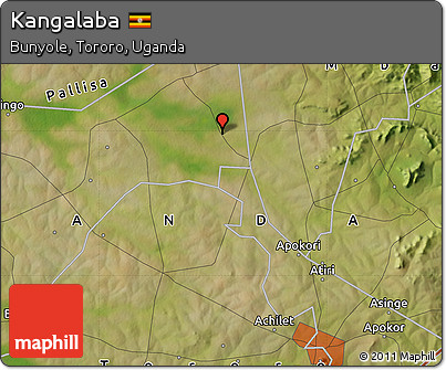 Satellite Map of Kangalaba