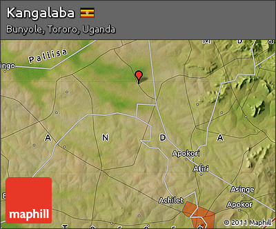 Satellite Map of Kangalaba