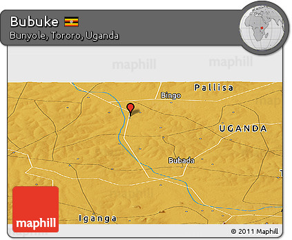 Physical Panoramic Map of Bubuke