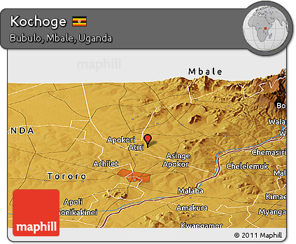 Physical Panoramic Map of Kochoge