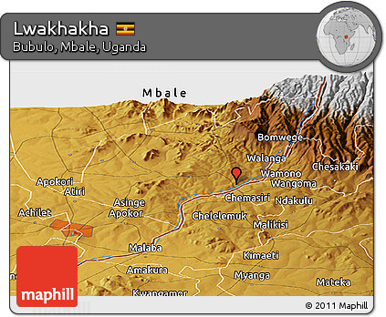 Physical Panoramic Map of Lwakhakha