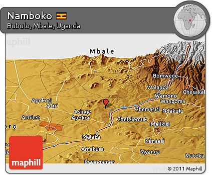 Physical Panoramic Map of Namboko