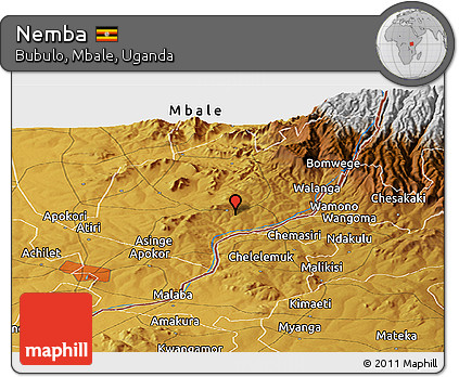 Physical Panoramic Map of Nemba