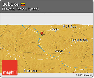 Physical Panoramic Map of Bubuke
