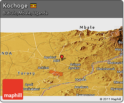 Physical Panoramic Map of Kochoge