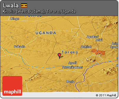 Physical Panoramic Map of Lwala