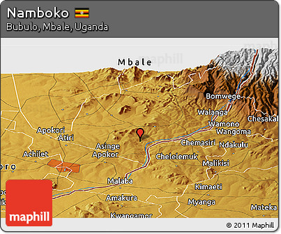 Physical Panoramic Map of Namboko