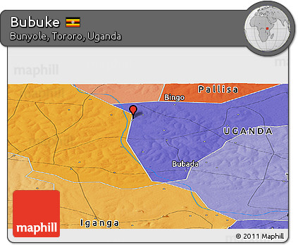 Political Panoramic Map of Bubuke