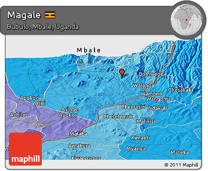 Political Panoramic Map of Magale