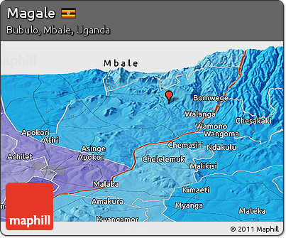 Political Panoramic Map of Magale