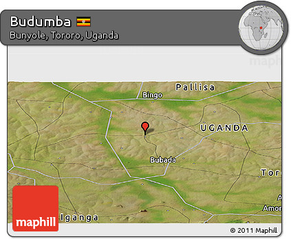 Satellite Panoramic Map of Budumba
